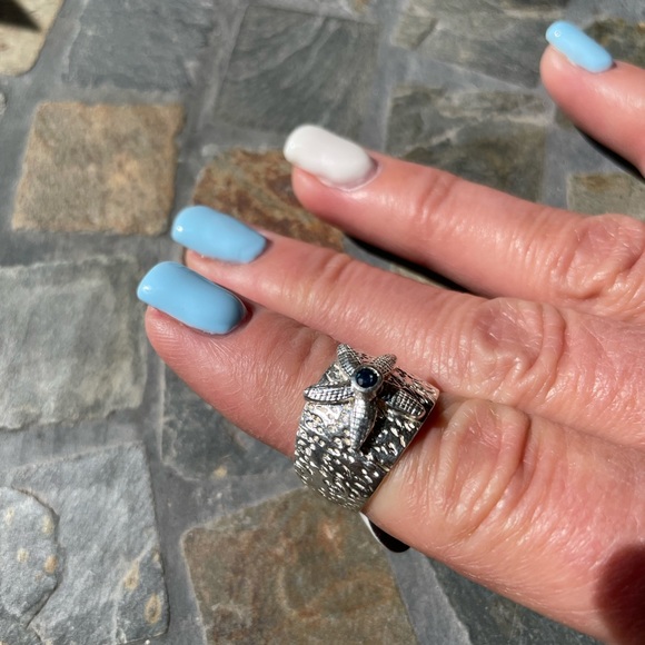 Authentic sapphire sterling silver ring - Picture 3 of 8